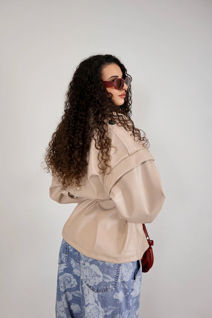 Giacca Ecopelle Mirabel - Beige