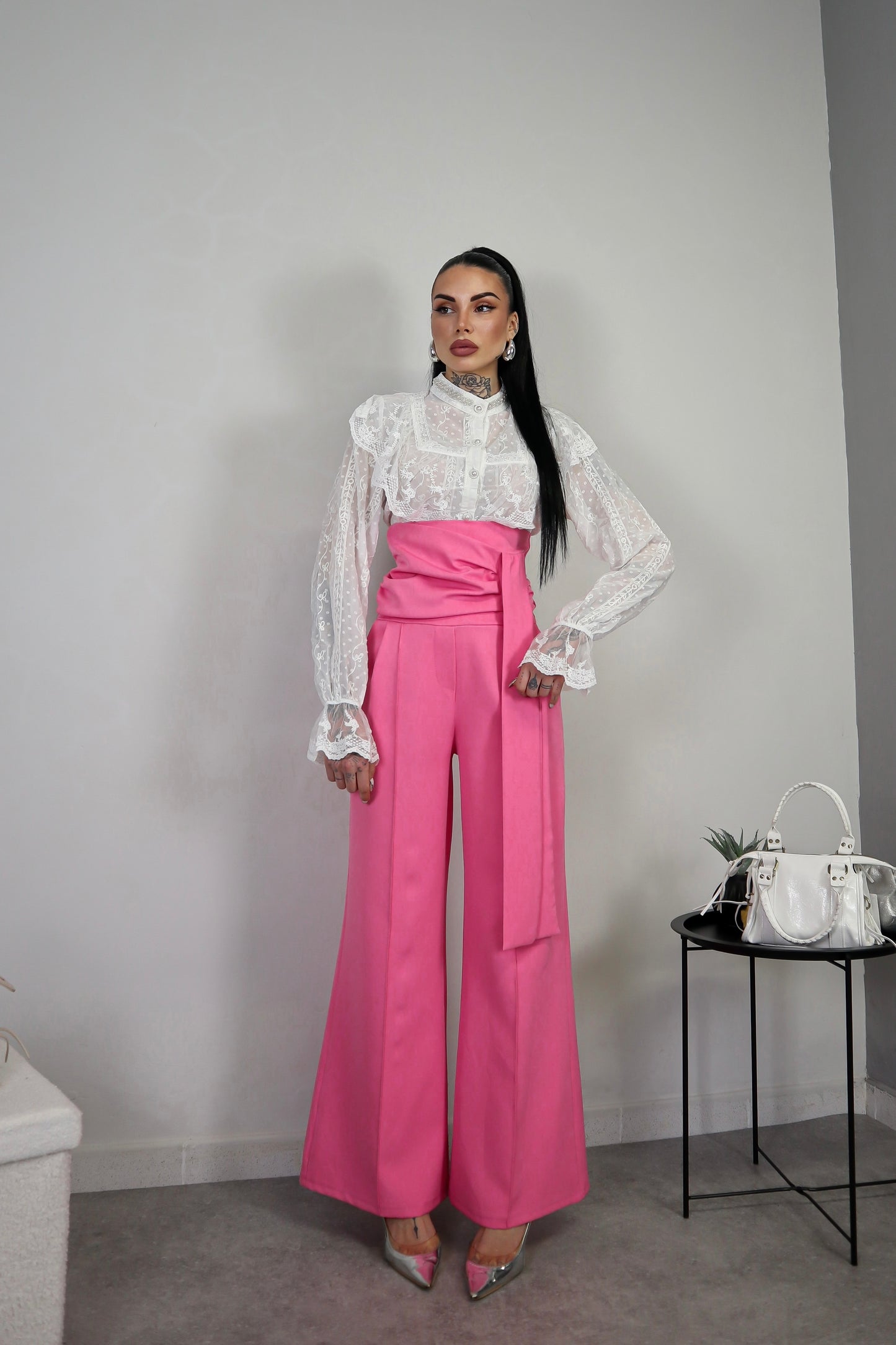 Pantalone Palazzo Jasmine - Rosa