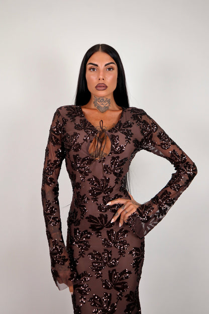 Abito Crystal - Marrone