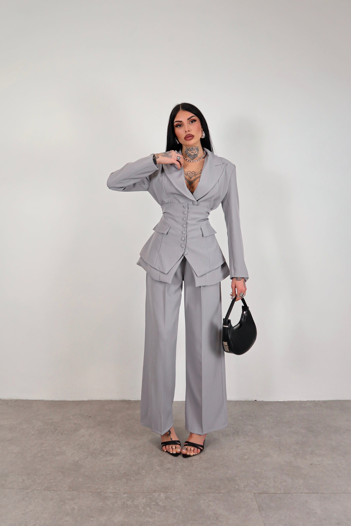 Tailleur Corsetto - Grigio chiaro