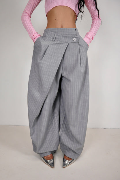 Pantalone Amira Gessato - Grigio
