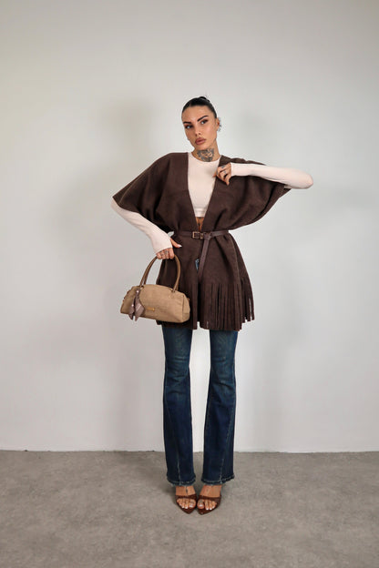 Poncho Indian - Marrone