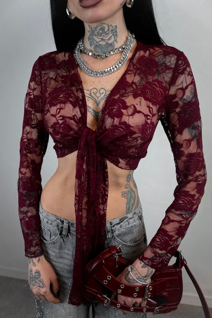 Top Coprispalle Pizzo - Bordeaux