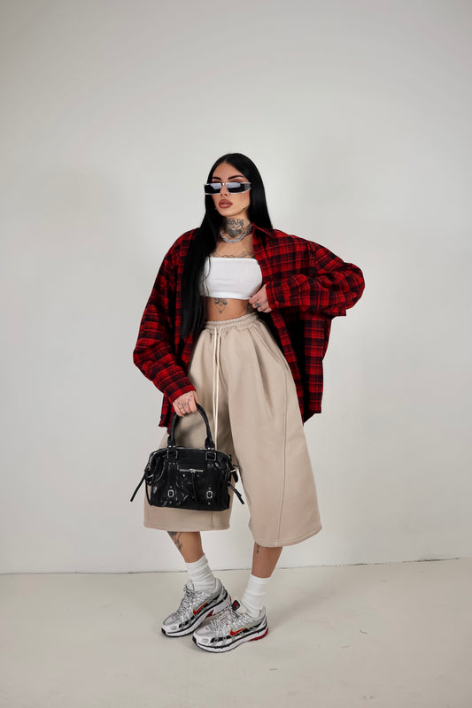 Bermuda Tuta Baggy - Beige