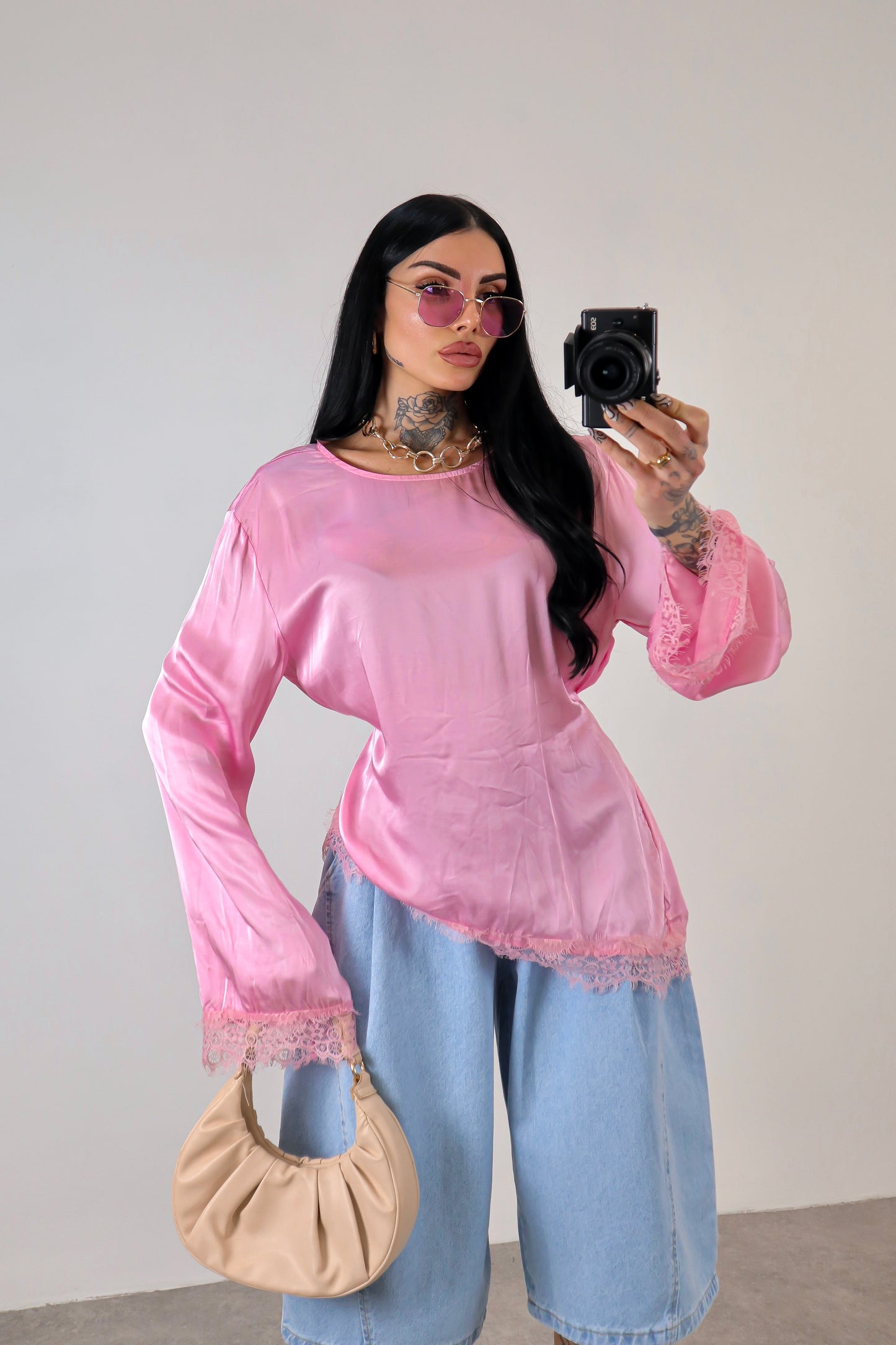 Maglia long sleeve Elegant - Rosa