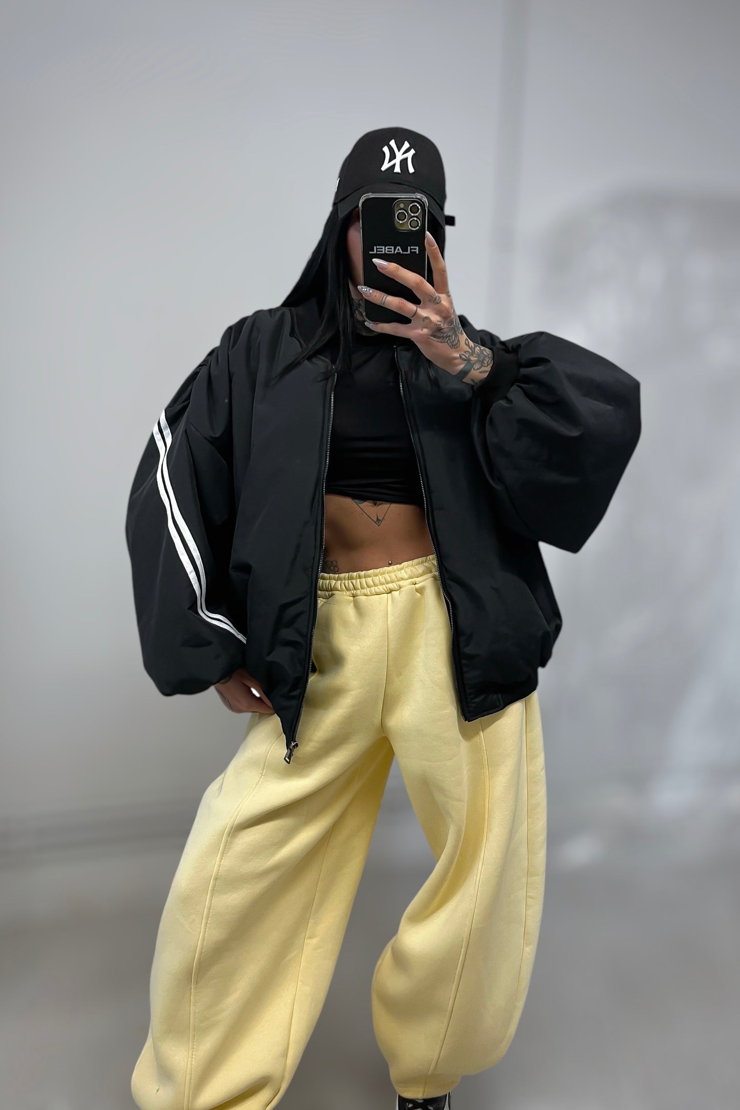 Bomber Oversize Sporty - Nero