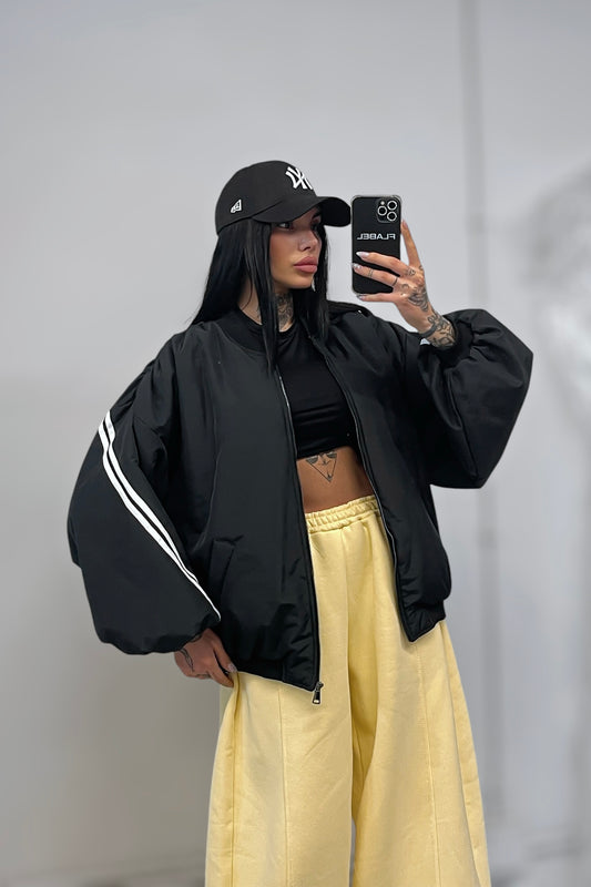 Bomber Oversize Sporty - Nero