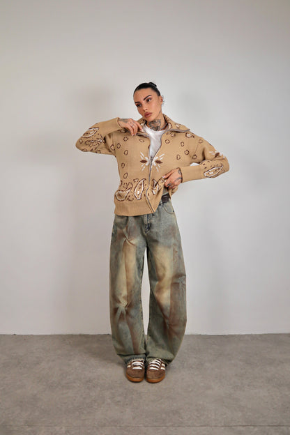 Cardigan Bandana - Beige