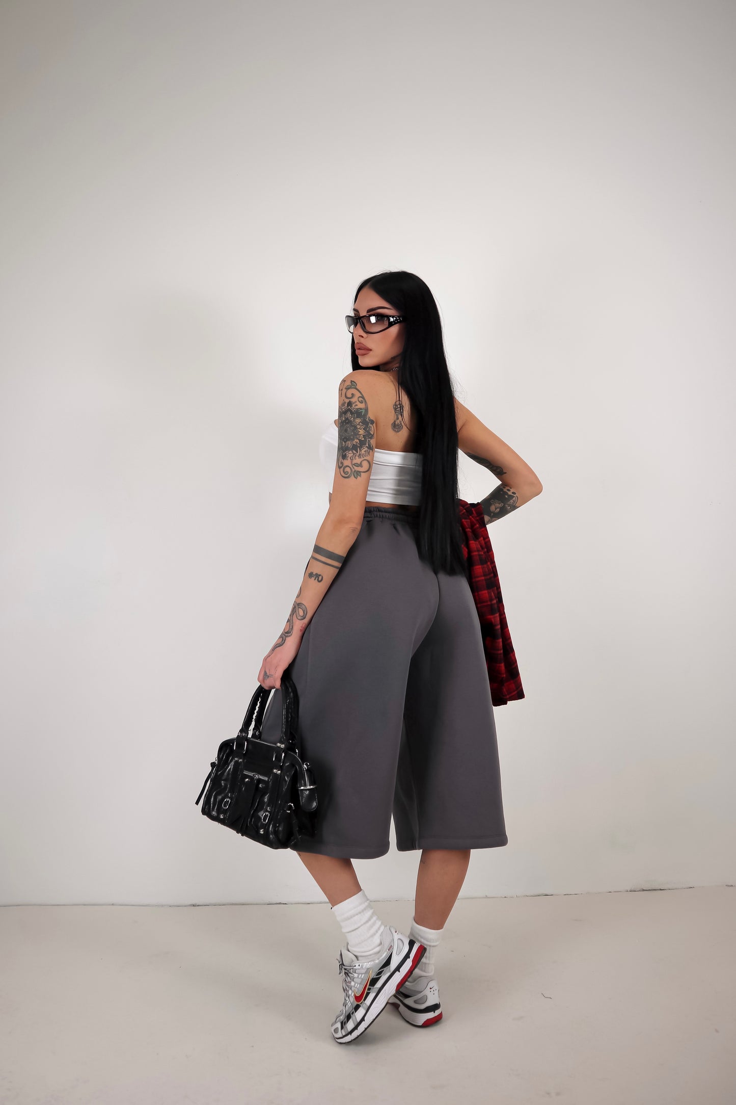 Bermuda Tuta Baggy - Grigio piombo