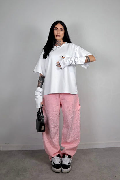 T-Shirt Manicotti - Bianco