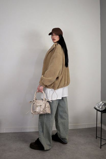 Bomber Teddy - Camel
