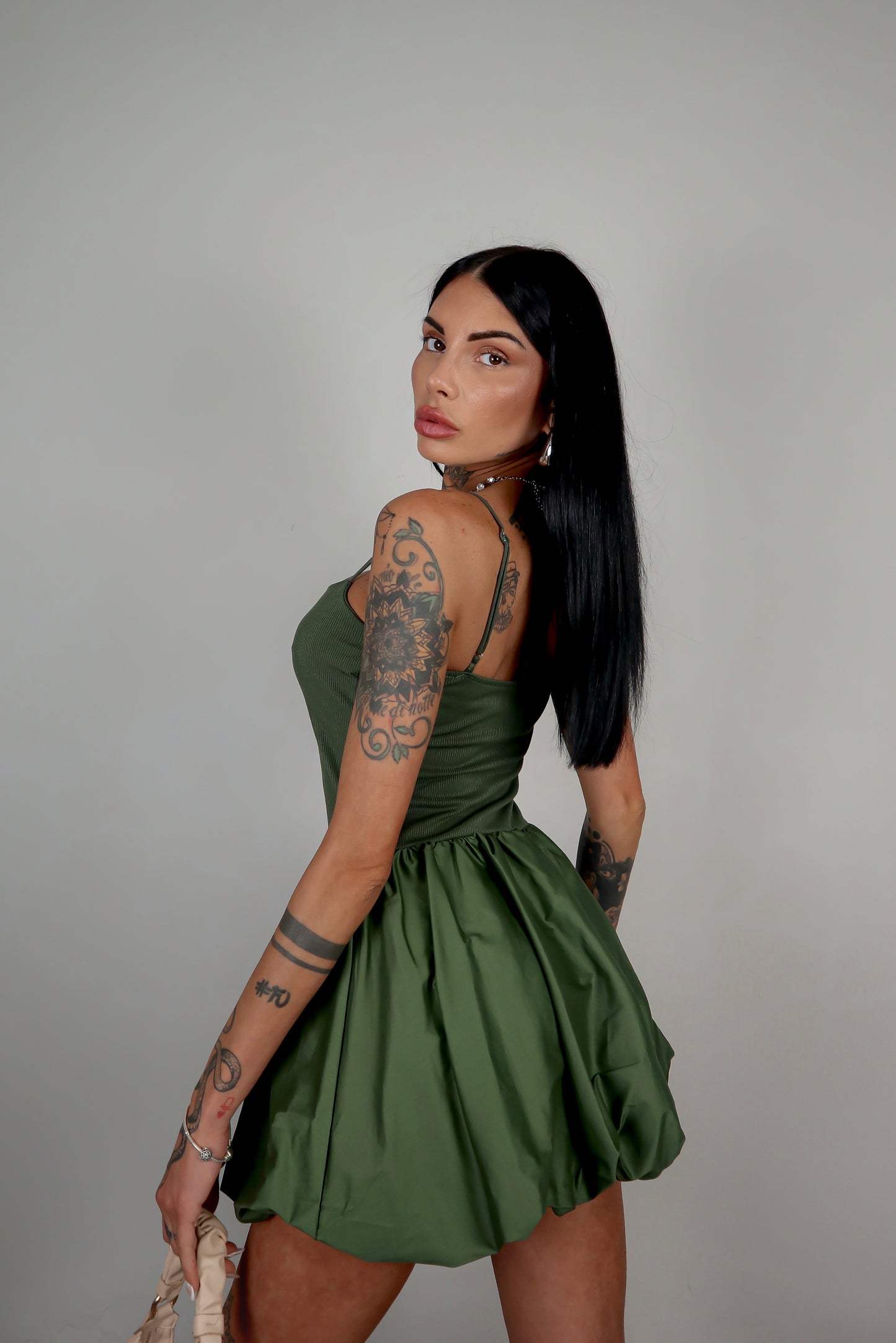 Abito Puffy - Verde