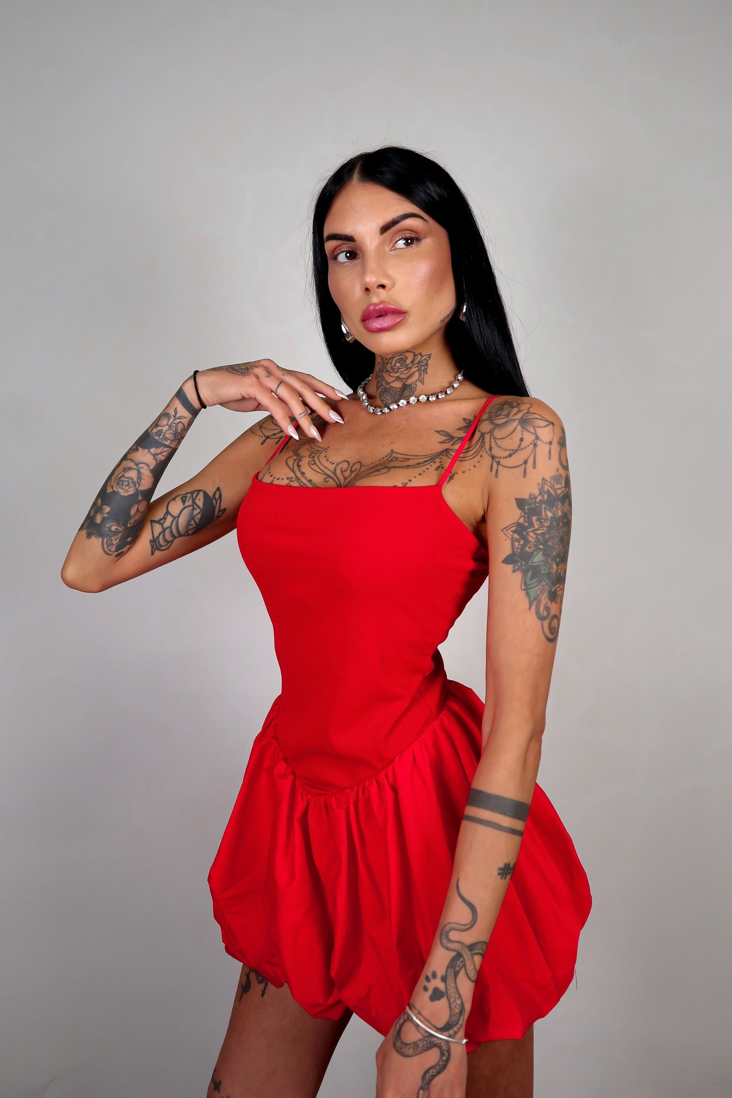 Abito Puffy - Rosso