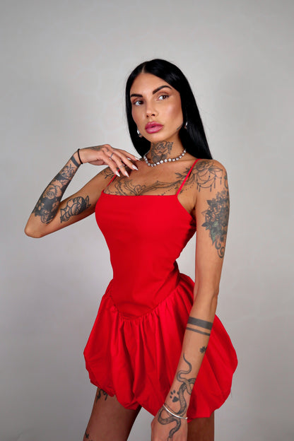 Abito Puffy - Rosso
