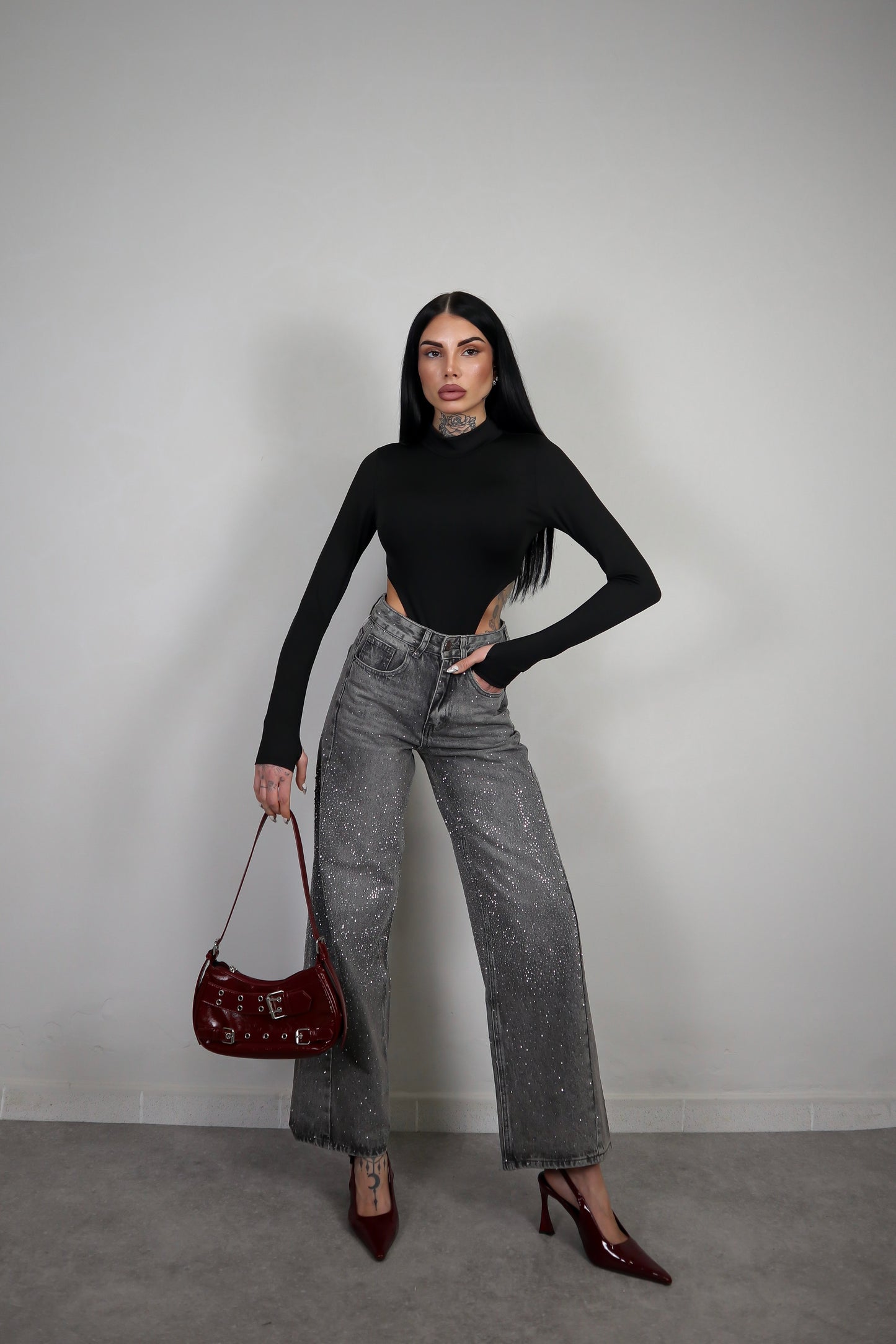 Jeans Brillantini - Nero fumo