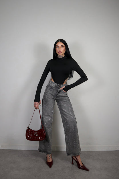 Jeans Brillantini - Nero fumo
