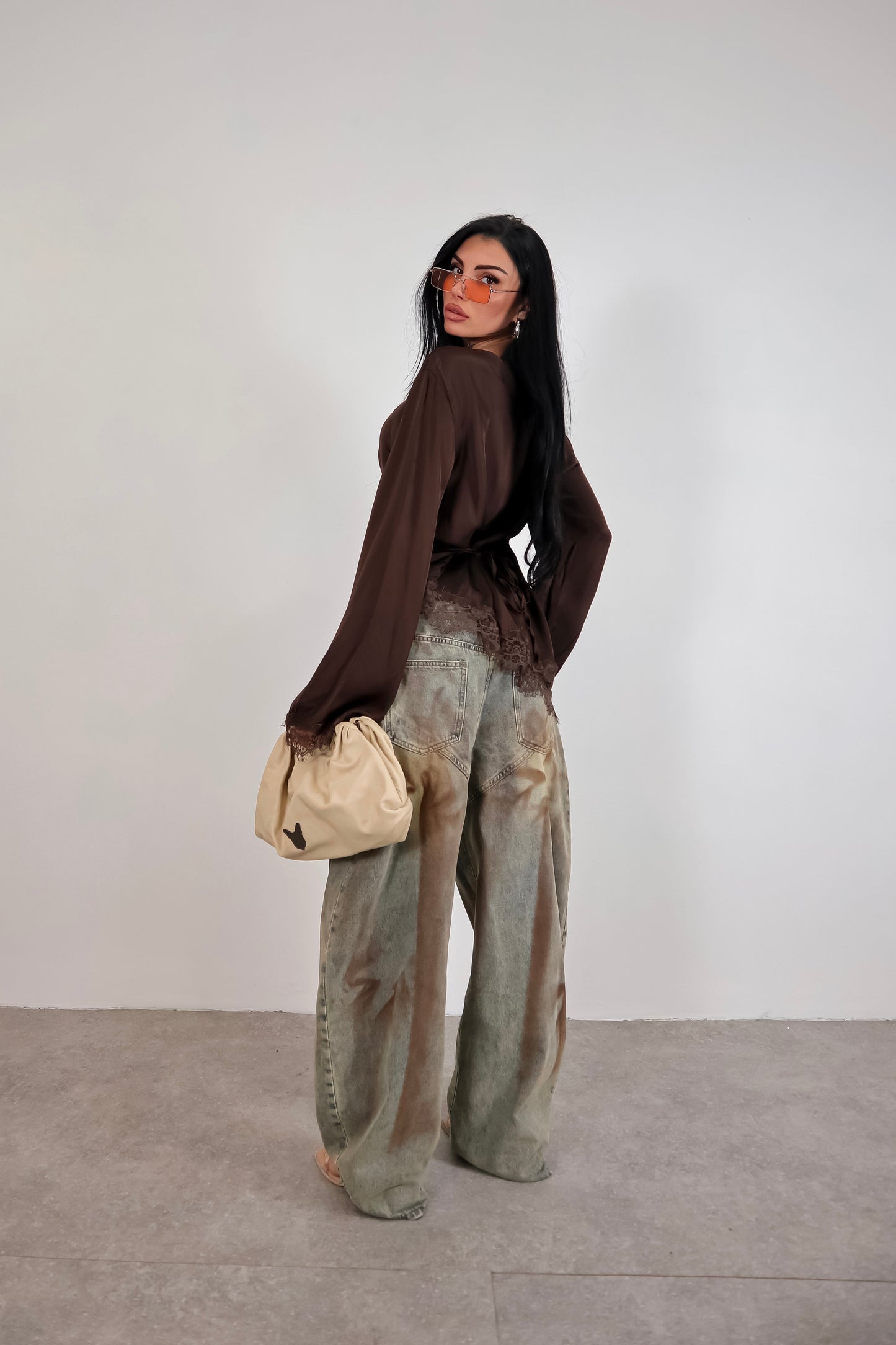 Maglia long sleeve Elegant - Marrone