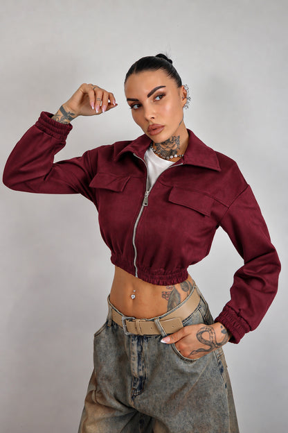 Bomber scamosciato Zahra - Bordeaux