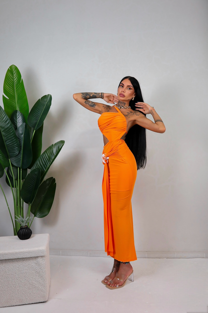 Abito Florida - Arancione