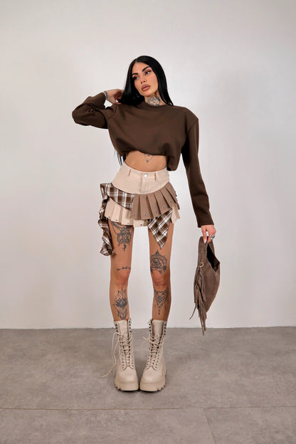 Panta gonna Tartan Greta - Beige