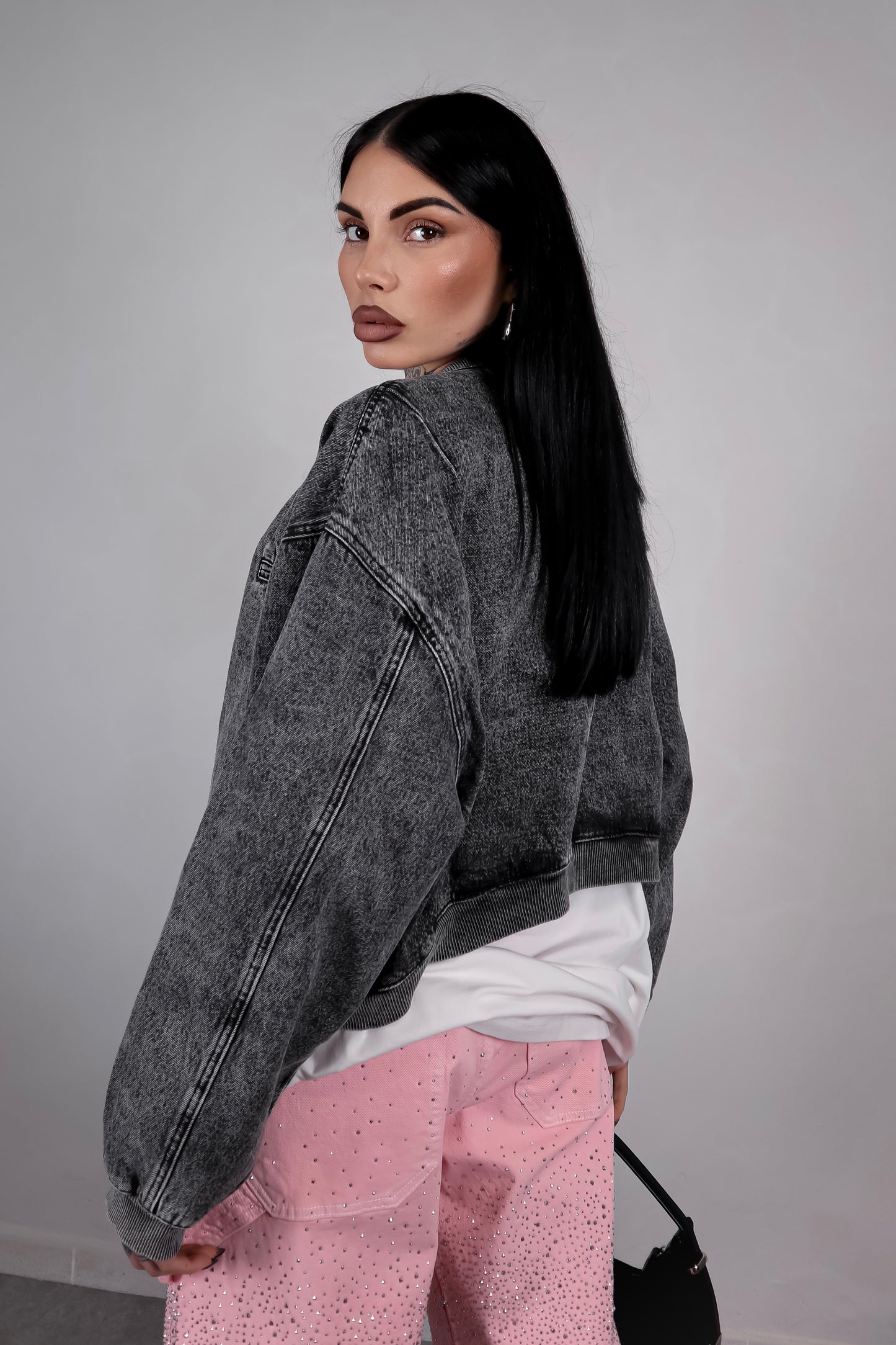 Bomber denim Street - Nero fumo