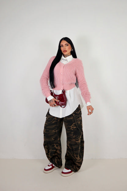 Cardigan Fur - Rosa