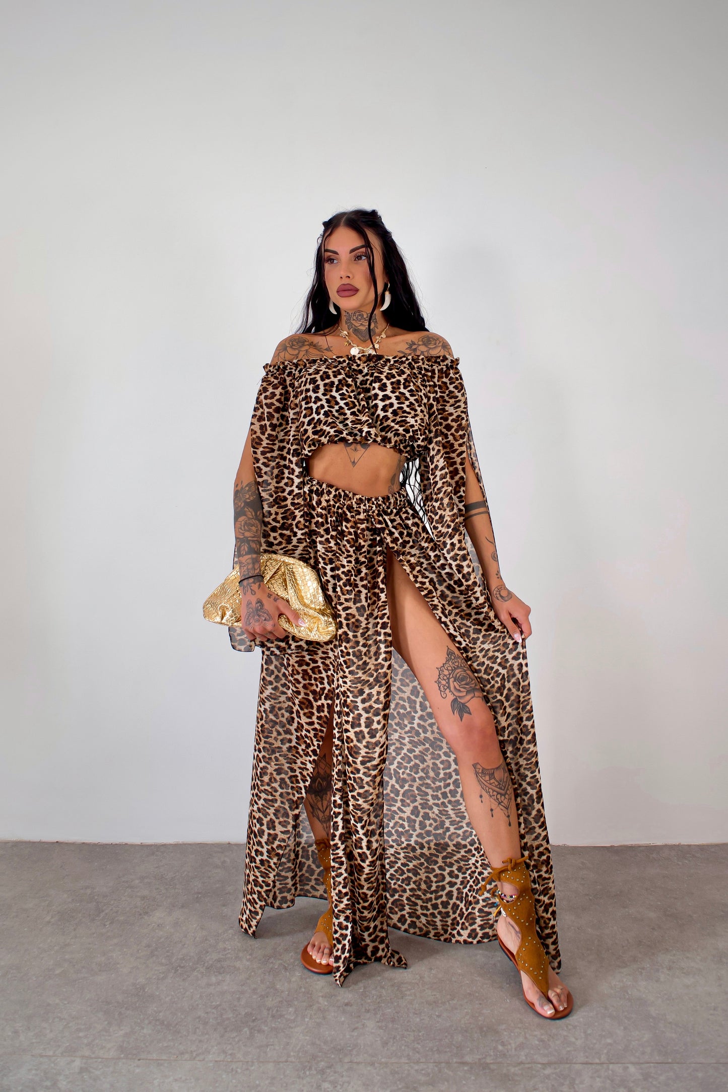 Completo copricostume Gotha - Leopardato