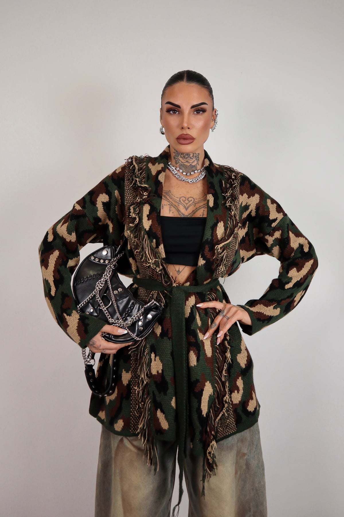 Cardigan Perù - Militare