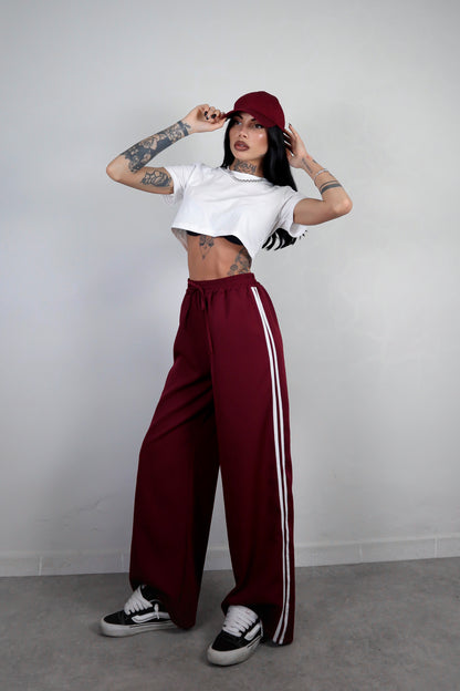 Pantalone Stripes - Bordeaux