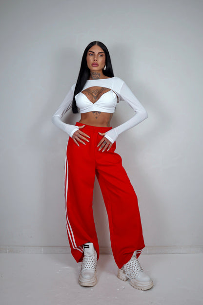Pantalone Stripes - Rosso