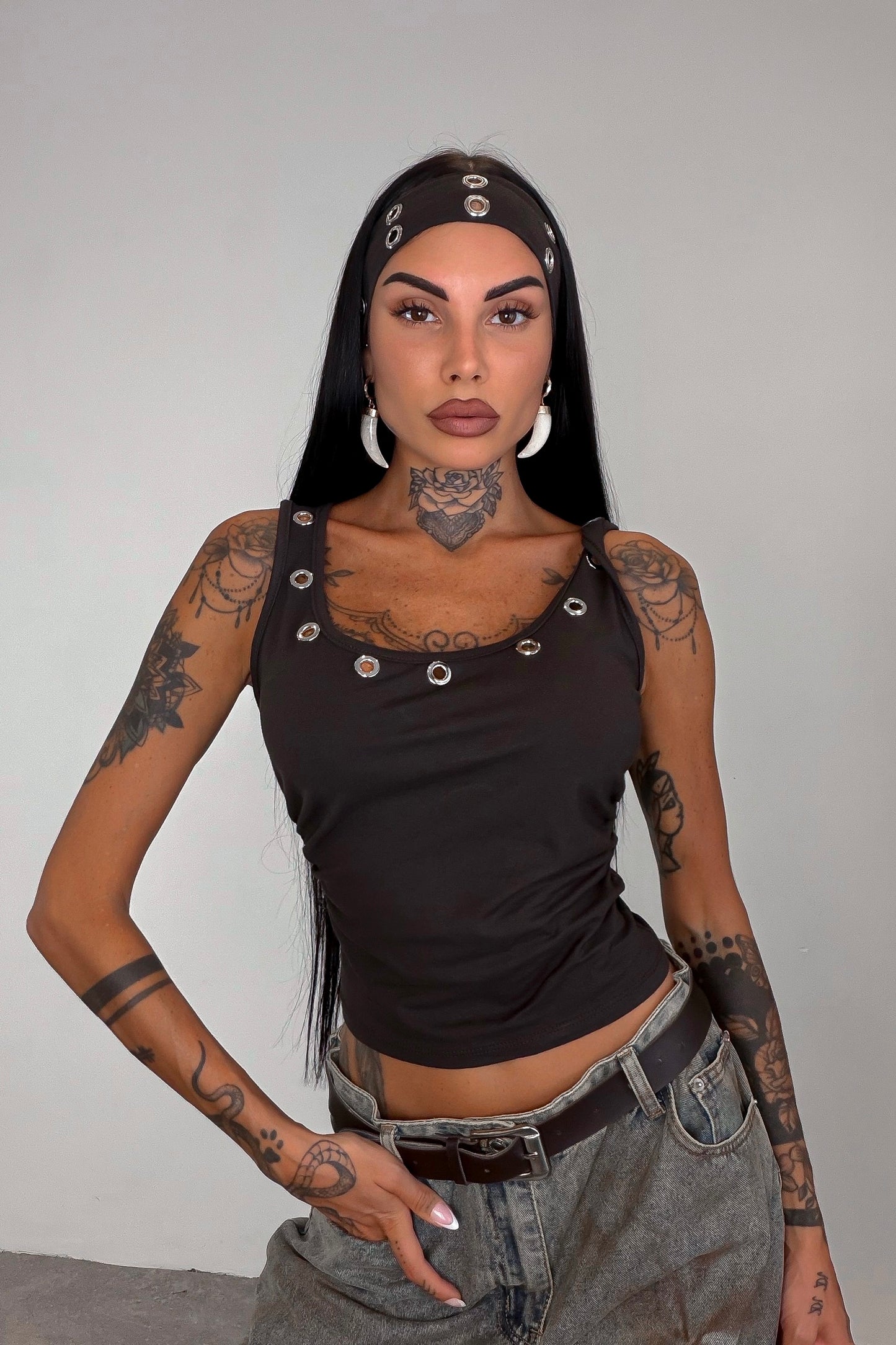 Set Canotta + Fascia - Marrone