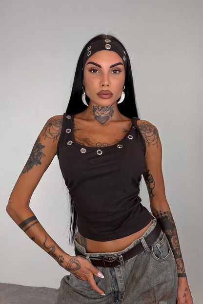 Set Canotta + Fascia - Marrone