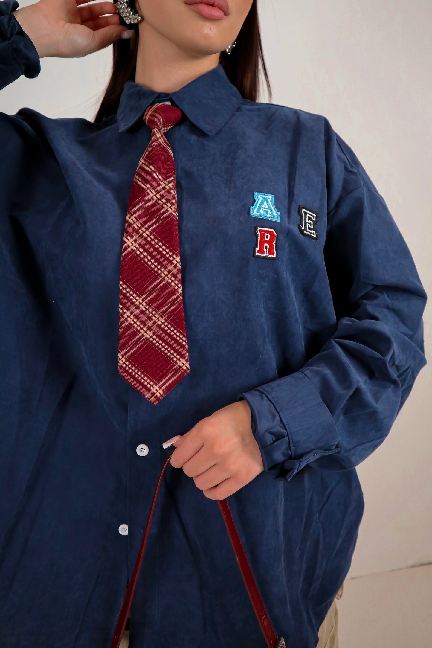 Camicia Scamosciata College - Blue