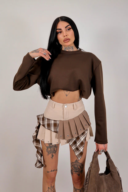 Panta gonna Tartan Greta - Beige