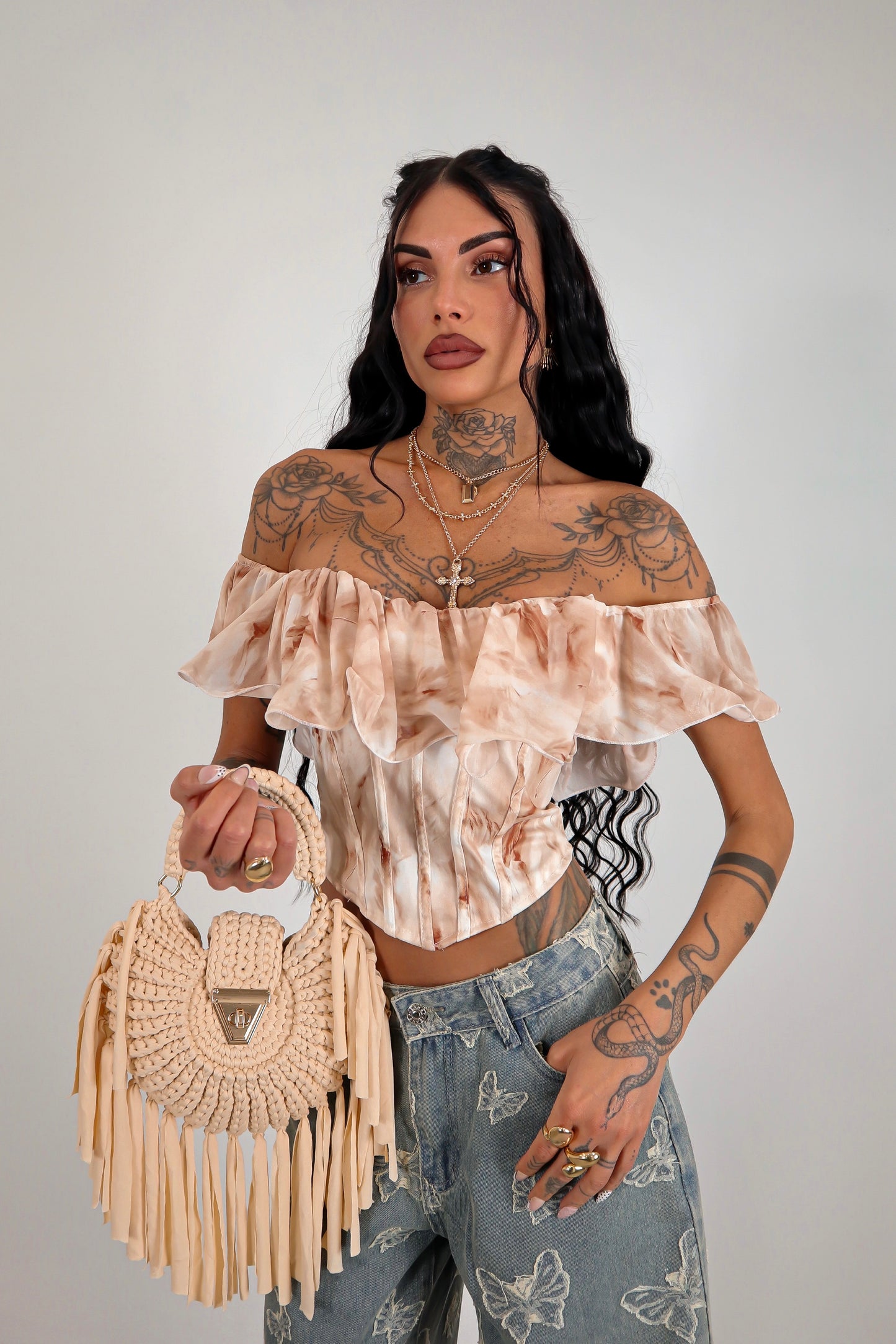 Top corsetto Boreale - Champagne
