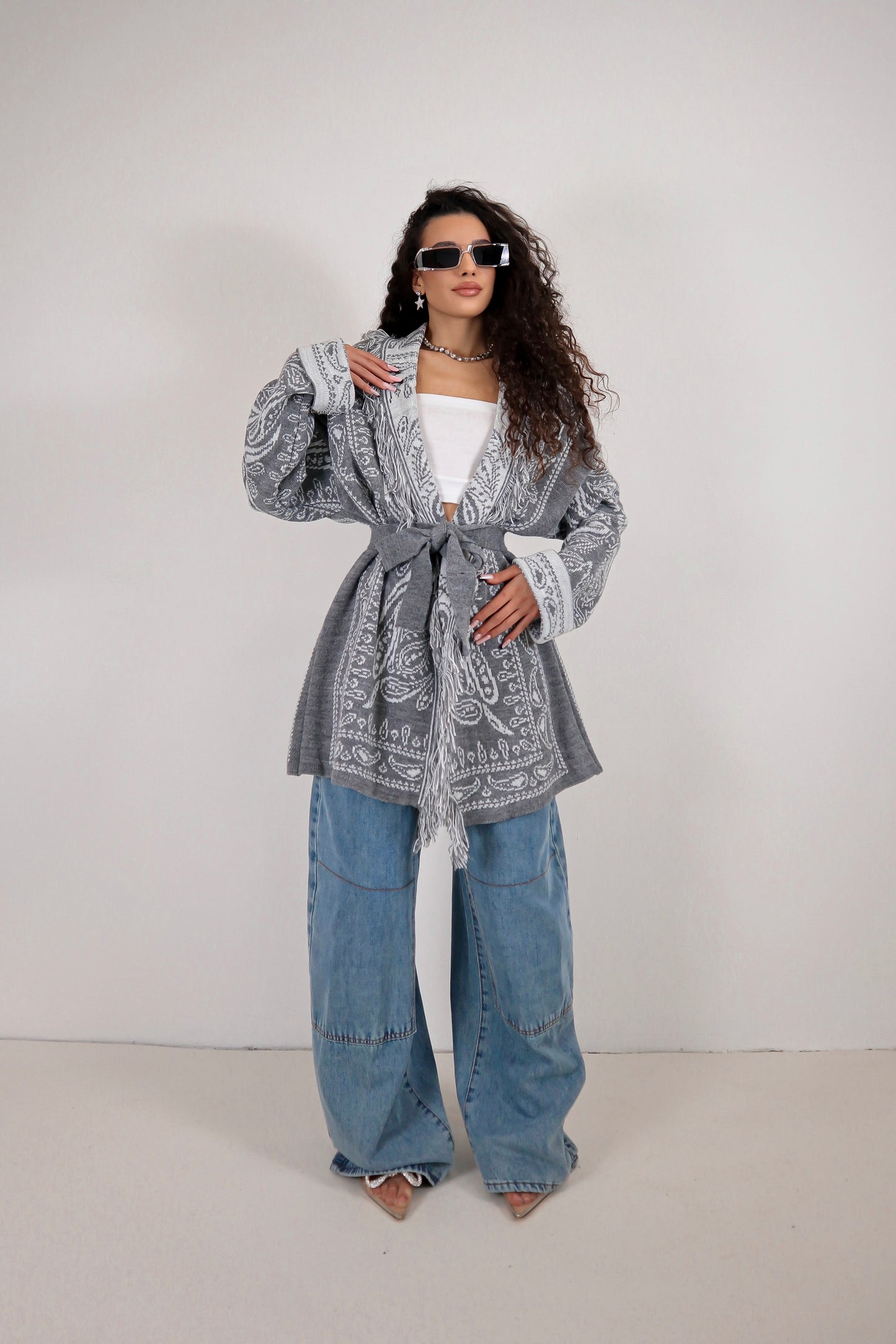 Cardigan Perù - Grigio