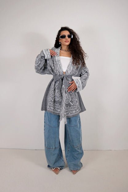 Cardigan Perù - Grigio
