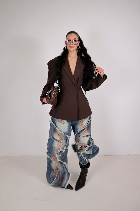 Blazer Kristen - Marrone