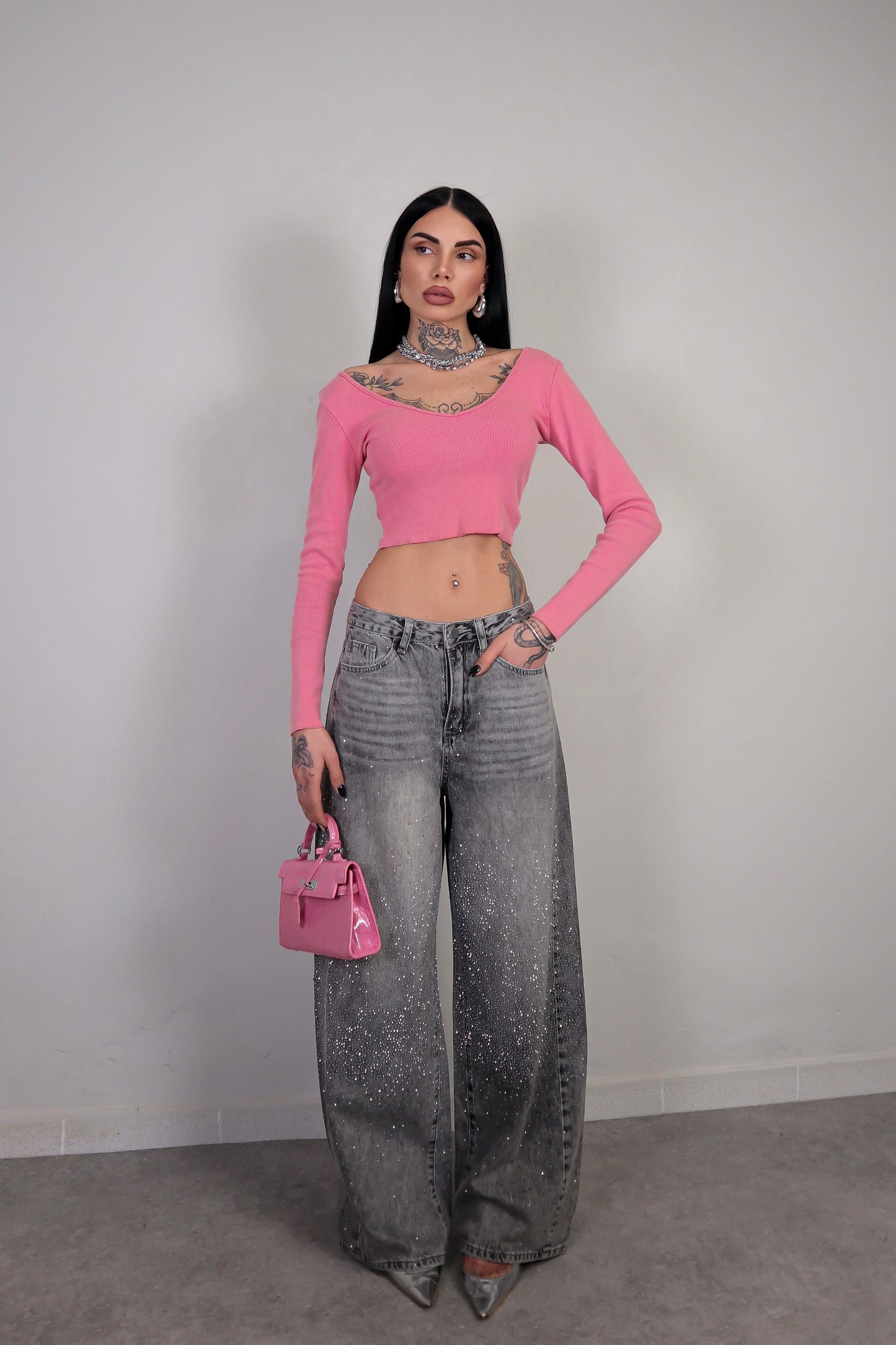 Maglia Crop Cleo - Rosa