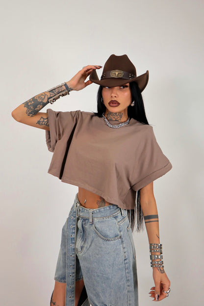 T-shirt crop Donut - Fango