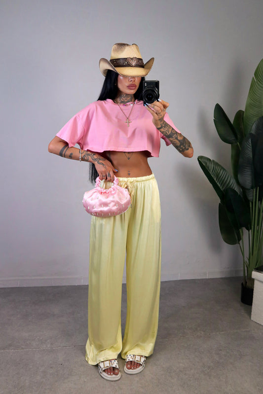 Pantalone Satin - Giallo