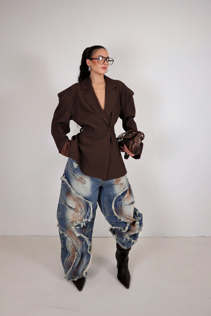 Blazer Kristen - Marrone