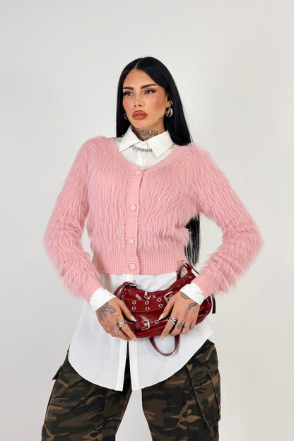 Cardigan Fur - Rosa