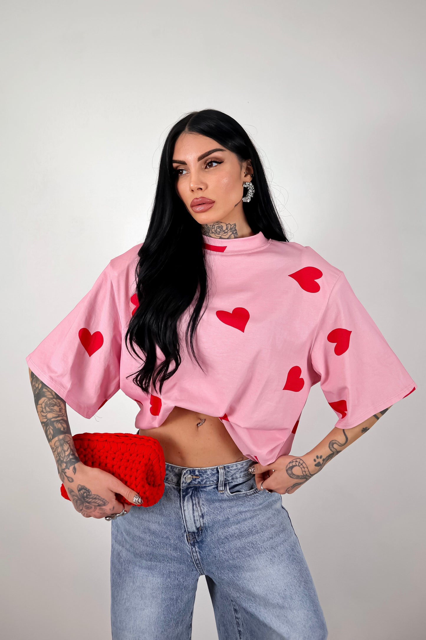T-Shirt Cuori - Rosa