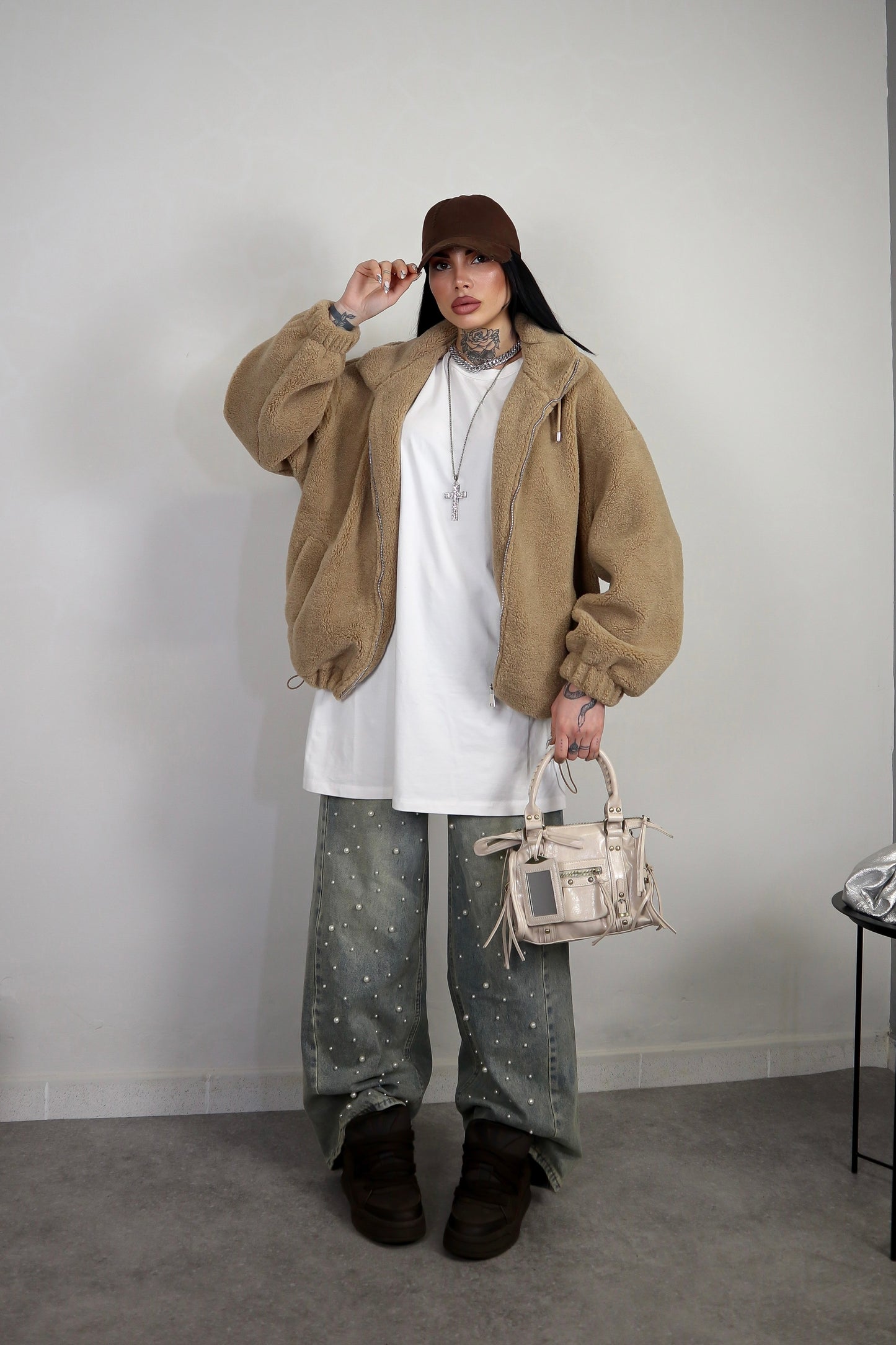 Bomber Teddy - Camel