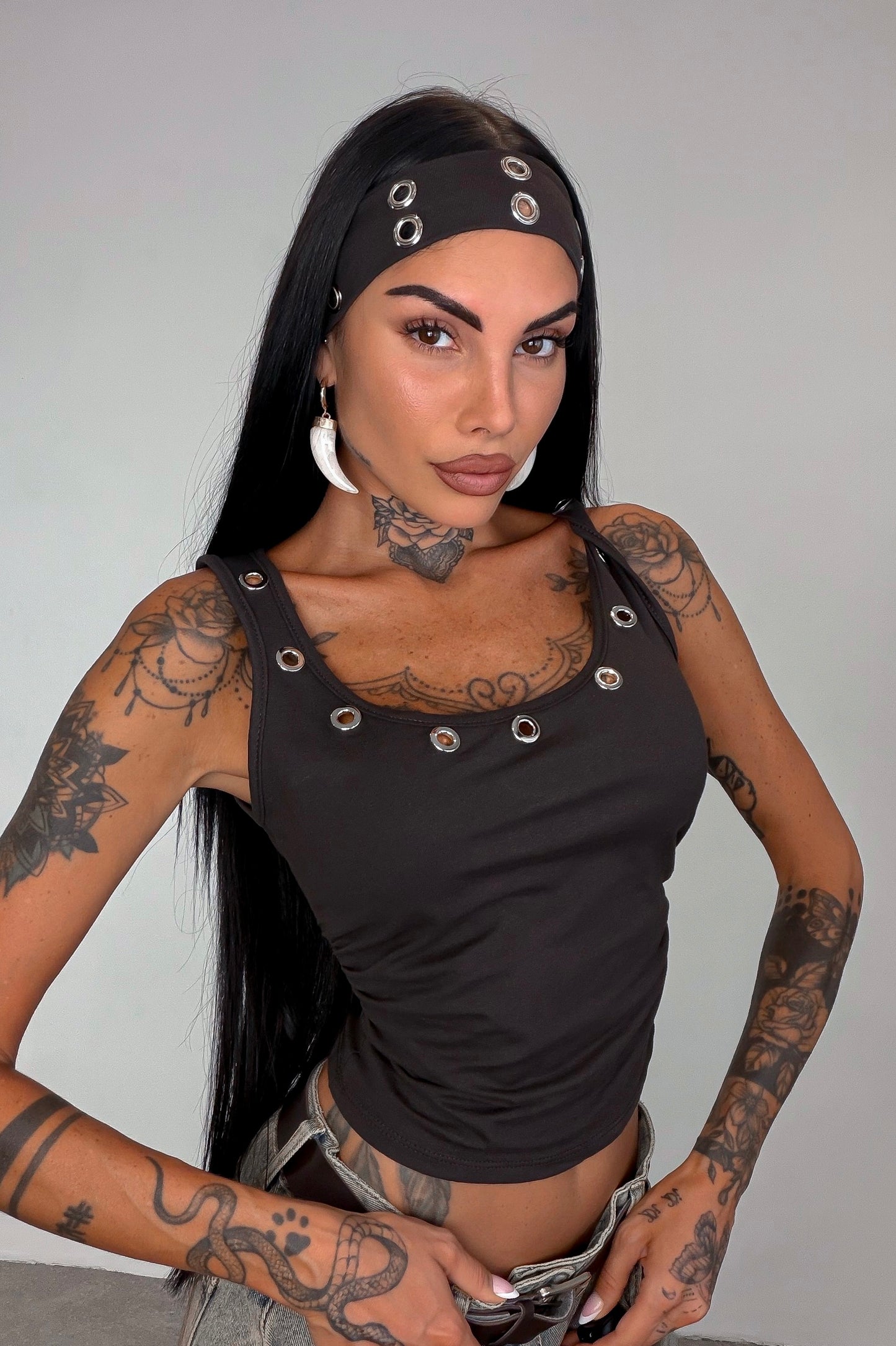 Set Canotta + Fascia - Marrone
