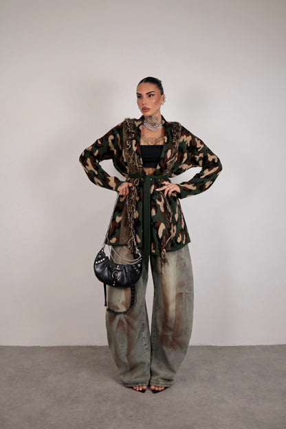 Cardigan Perù - Militare
