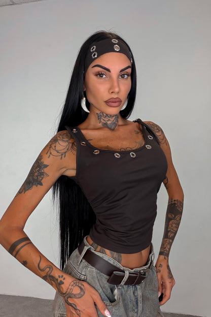 Set Canotta + Fascia - Marrone
