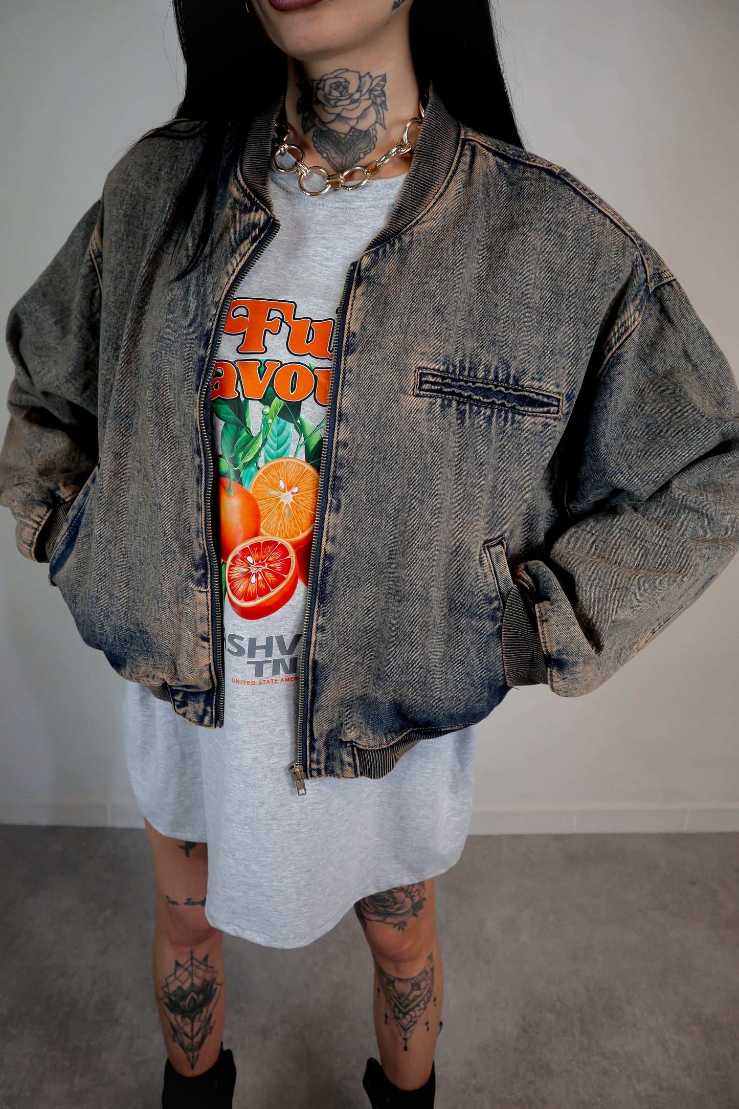 Bomber denim Street - Sabbiato