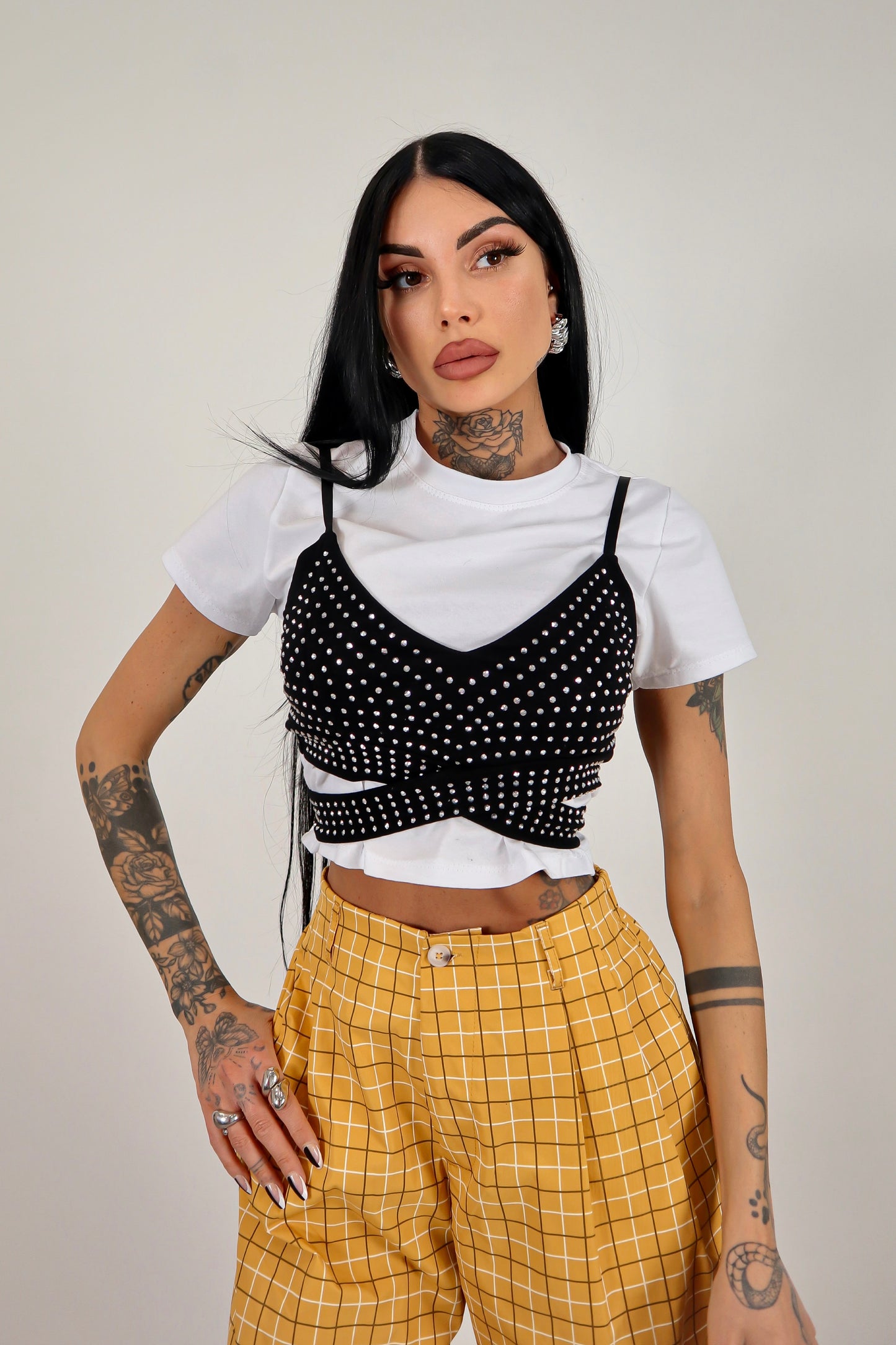 Set T-shirt + Top Borchie